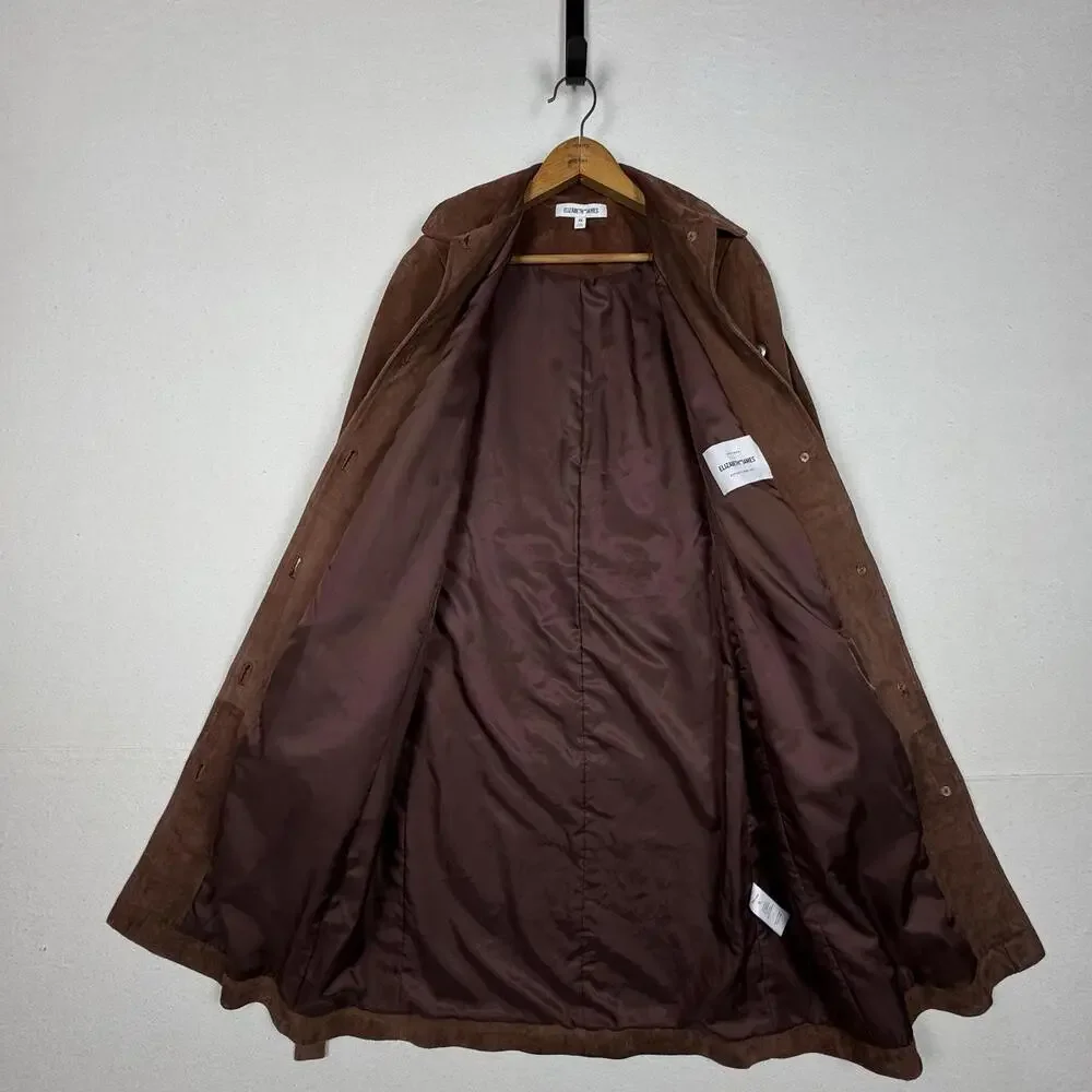 Elizabeth and James Long Suede 100% Real Leather Jacket Size XS‎ - Picture 2 of 11